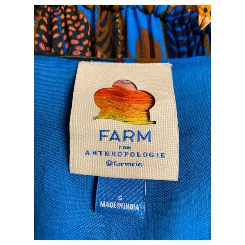 FARM Rio Blue and Orange Floral Maxi Dress - Picture 13 of 14